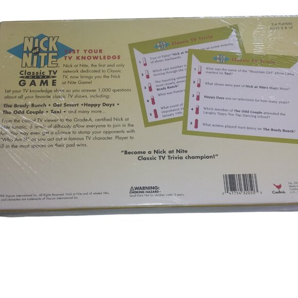 Nick at Nite Classic TV Trivia Game New Sealed 1998 Viacom - Picture 2 of 5